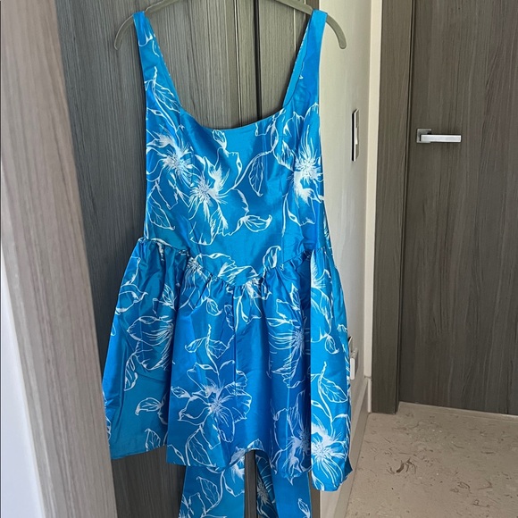 $218 Anthropologie Hutch Sleeveless Back-Bow Basque-Waist Mini Dress M - Picture 2 of 13